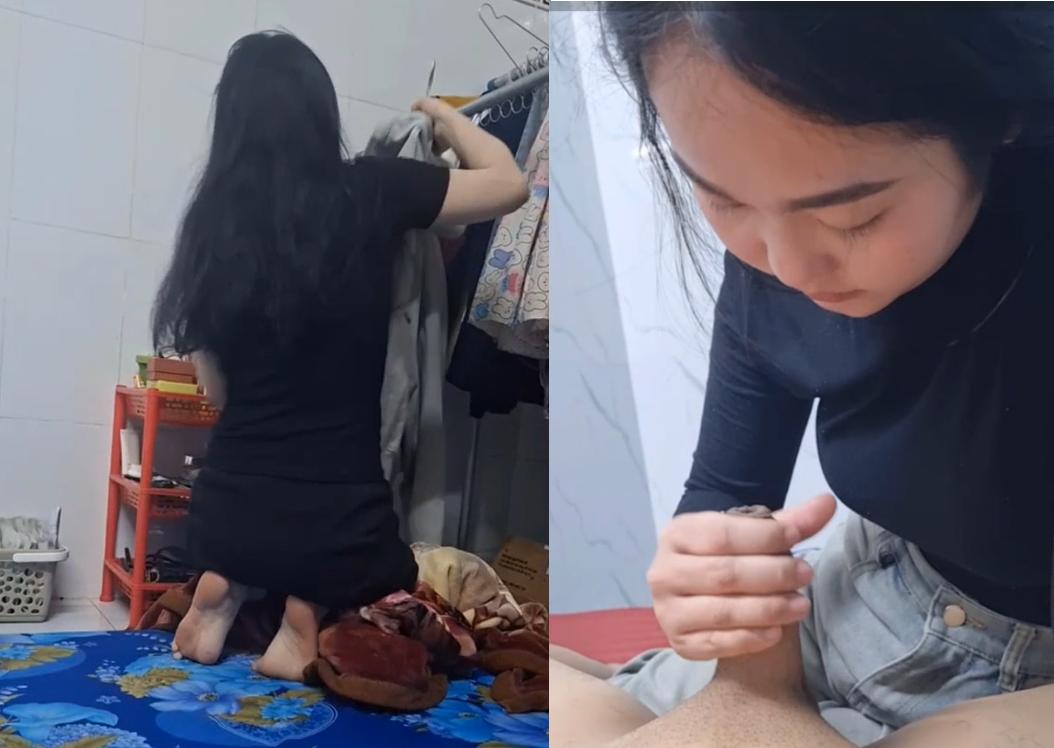 [không che] Bạn thân chăm chỉ bú cu dù đã có người yêu